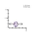 thumbnail image 3 of JewelersClub Pink Amethyst Ring Birthstone Jewelry – 1.00 Carat Pink Amethyst 0.925 Sterling Silver Ring Jewelry with White Diamond Accent – Gemstone Rings with Hypoallergenic 0.925 Sterling Silver, 3 of 4