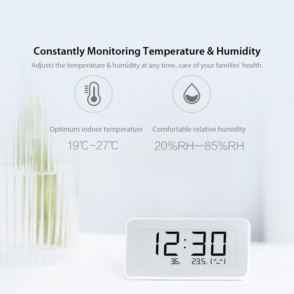 Xiaomi Mi Multifunctional Digital Clock E-INK Screen Temperature Humidity Sensor 