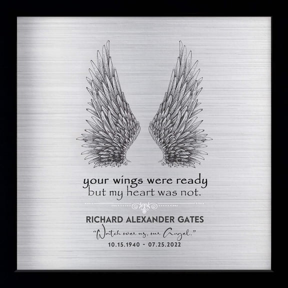 Your Wings | Personalized Memorial, Grief, Sympathy, Bereavement, Condolence, Celebration of Life Gift Print or Framed Print | Style B