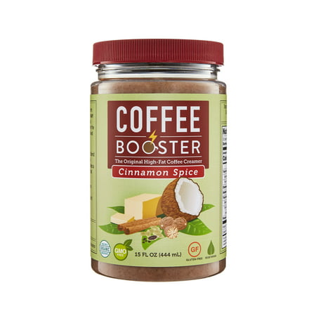 Coffee Booster Cinnamon Spice: The Original High Fat Coffee Creamer - All Natural Organic Blend of Grass-fed Ghee (Butter fat) and Coconut (Best Grass Fed Butter For Coffee)