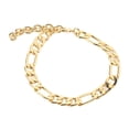 thumbnail image 2 of Flat Link Chain Bracelet Men Women Metal Fashionable Elegant Bracelet Jewelry Accessory for Dating Party, 2 of 25