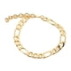 thumbnail image 2 of Pulsera de cadena de eslabones planos para hombre y mujer, pulsera de metal elegante y de moda, accesorio de joyería para citas y fiestas, 2 of 15