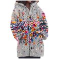 thumbnail image 2 of Cárdigan de mujer, cárdigan de manga larga, ahuecado, color sólido, chaqueta informal, parte superior de poliéster para mujer, 2 of 5