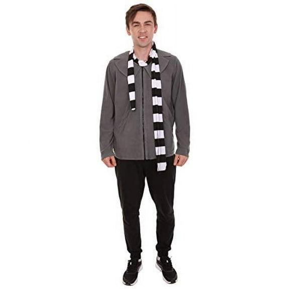 HPO| Adult Men's Animated Movie Supervillain Party Suit Costume| Black & Grey| Synthetic Fabric