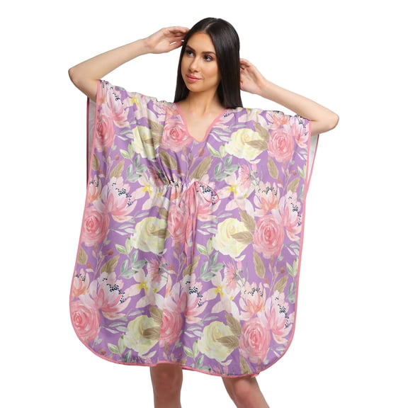 Moomaya Short Caftan Cover Up Dress Printed Women Kaftan Beachwear Cover Up