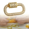thumbnail image 6 of ZPAQI Fashionable Women Jewelry Carabiner Clasp with Zircons Connector for Neckwear, 6 of 12