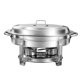thumbnail image 1 of Juego de buffet con plato para calentar alimentos con tapa y soporte, juegos de calentadores de alimentos ovalados y de buffet con bandejas para, 1 of 9