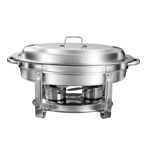 Abbracc Chafing Buffet Dishes Set Serving Tray Oval Buffet Warmer with Lid and Handles Ice Fruit Tray Buffet Chafer for Kitchens Party