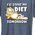 thumbnail image 3 of Garfield - Start My Diet Tomorrow - Women's Short Sleeve Graphic T-Shirt, 3 of 5
