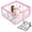 Pink, variant on Baby Playpen with Foldable Breathable Play Mat, Mesh Toddler Activity Play Yard, Indoor Outdoor Safety Play Fence, Pink