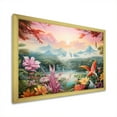 thumbnail image 2 of Designart "Lakefront Allure Birds Of Paradise" Birds Of Paradise Picture Framed Wall Decor, 2 of 5