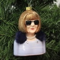 thumbnail image 3 of Holiday Ornament Anna Wintour Glass Fashion Icon Vogue Runway Go4016, 3 of 3
