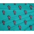thumbnail image 4 of oneOone Tissu Polyester Lycra Bleu Turquoise Feuilles & Floral Tissu Imprimé au Mètre 56 Pouces de Large, 4 of 4