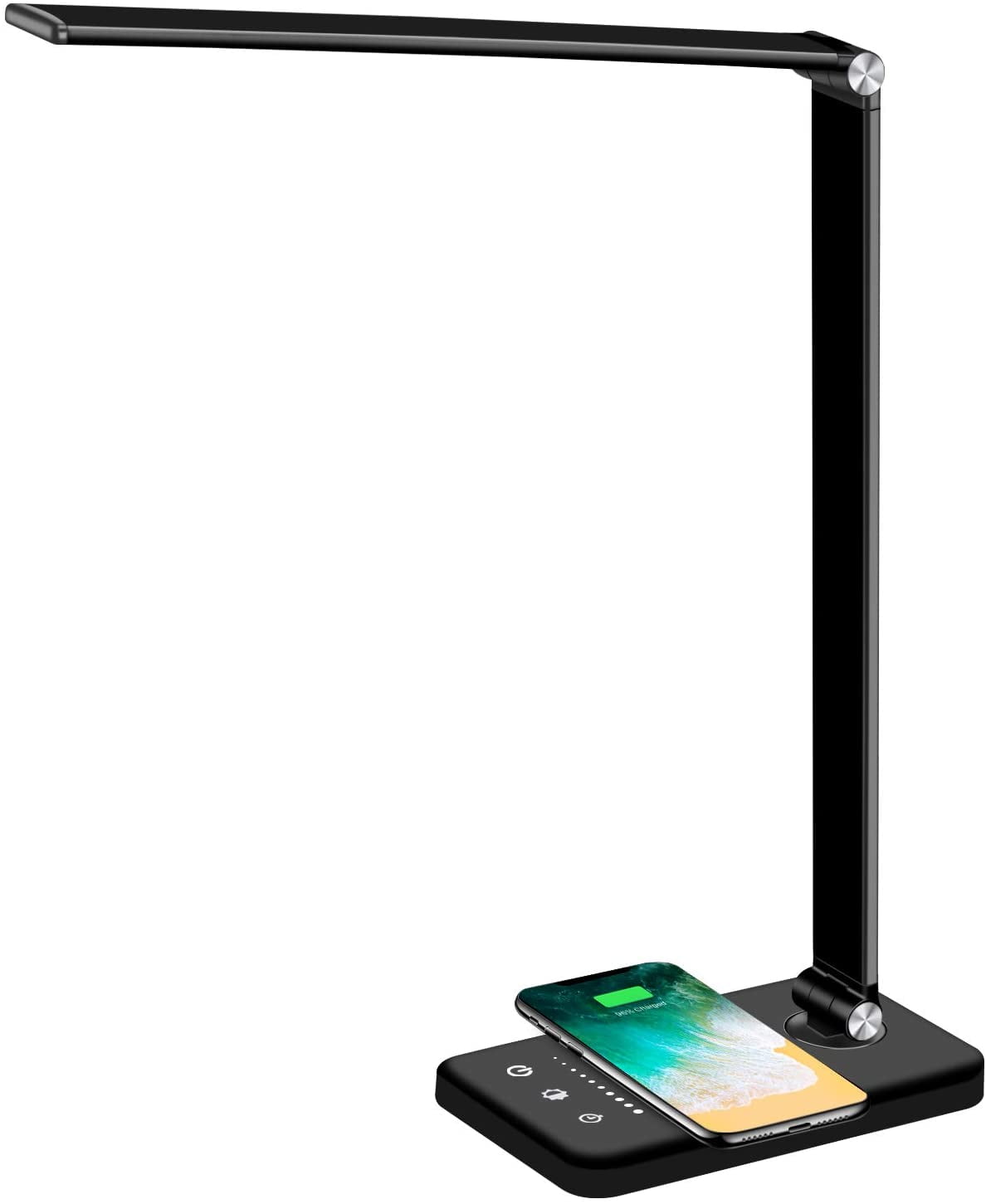 Automatic Timing 30/60 Minutes USB Charging Port 5 Modes and 10 Levels of Brightness Adjustable Desk lamp Eye Protection Desk lamp with Touch Control LED Desk lamp with Wireless Charger Automatic Timing 30/60 Minutes USB Charging Port 5 Modes and 10 Levels of Brightness Adjustable Desk lamp Eye Protection Desk lamp with Touch Control LED Desk lamp with Wireless Charger