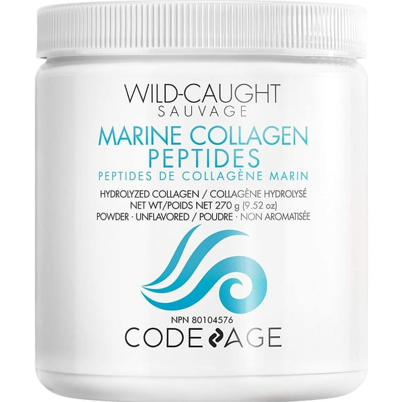 Codeage Poudre de Peptides de Collagène Marin Sauvage Capturés de Type I & III, Sans-ogm - 270 g