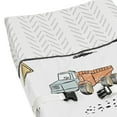 thumbnail image 2 of Sweet Jojo Designs Construction Truck Red Blue and Grey Changing Pad Cover, 2 of 6