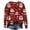 Red, variant on Patlollav Winter Christmas Womens Tops Round Neck Long Sleeve Loose Fitting Sweater S-XXL