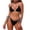 Black, variant on Women's Two Piece Bikini Set Sexy Side Bow Detail Swimsuit with Removable Padded Cups Wire Free for Vacation Swim,Red,S