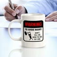thumbnail image 3 of Warning To Avoid Injury Don't Tell Me How To Do My Job 11oz Plastic Coffee Mug | Funny Novelty Coffee Lover Cup, 3 of 6