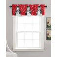 thumbnail image 3 of Faux Linen Valances for Windows Christmas Winter Snowflake Snowman Red Robin Bird Curtains Valance Light Filtering Rod Pocket Small Window Treatment for Kitchen Living Room Bedroom 42x18In, 3 of 6