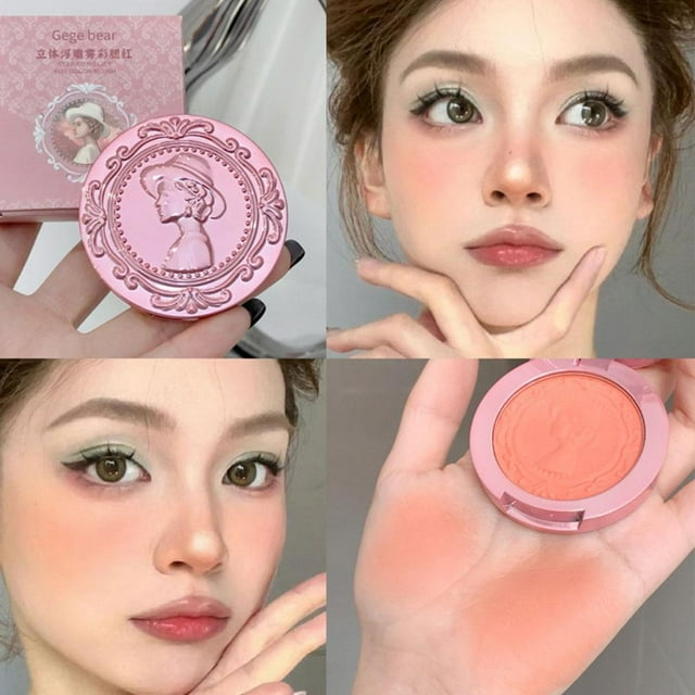 Matte 3D Embossed Blush Long-lasting Makeup Low Saturation Long-lasting Blush Blush Natural