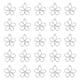 thumbnail image 1 of Uxcell 50 Pcs Encanto de Flor Hueca Colgantes de Marco de Bisel Abierto para Fabricación de Joyas de Resina Artesanías DIY Tono Plateado, 1 of 6
