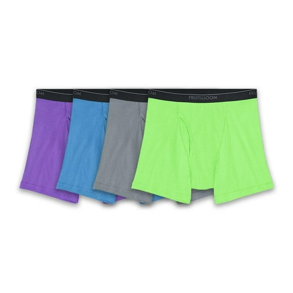 Bóxer Fruit of the Loom para Hombre Bóxer Ajustado Low Rise Algodón Sustentable Multicolor 4 Piezas Talla M