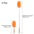 thumbnail image 2 of Uxcell 11" to 31" Chenille Cleaning Duster, Washable Extendable Brush Orange 2Pack, 2 of 5