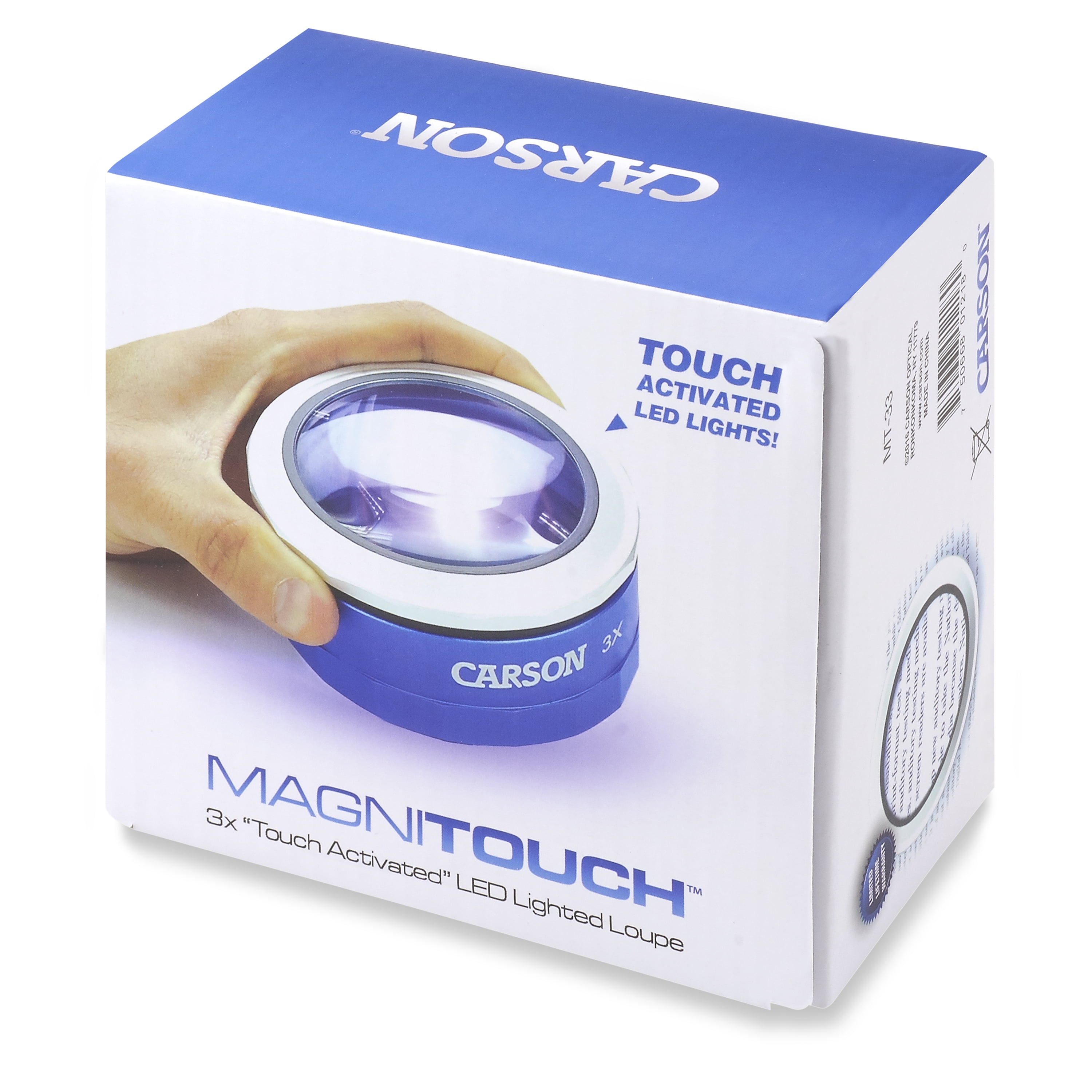 Carson Optical MagniTouch Magnifying Glass, Touch Activated 3x Magnifier (MT-33)