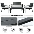 thumbnail image 2 of Aukfa 4 Pieces Patio Garden Conversation Set, Metal Outdoor Furniture Set with Cushions, Black, 2 of 10