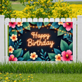 thumbnail image 5 of Yatrandify Colorful Floral Happy Birthday Banner Decorative Lights Neon Print Tropical Hibiscus for Birthday Party Celebration Outdoor Indoor, 5 of 7