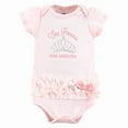 thumbnail image 3 of Hudson Baby Infant Girl Cotton Bodysuits, Princess Arrived Tutu, 9-12 Months, 3 of 5