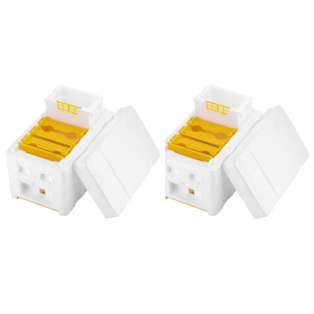 2pcs Bee Hive Frame Holder Equipment Kit Bee Hive Foam Beekeeping Box Beehive Garden Bee Keeping Bee Tool Nest Case