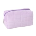 thumbnail image 1 of SharkTRUE High-Quality Velvet Large Capacity Plaid Makeup Bag: Convenient & Multi-Purpose Storage Solution, 1 of 8