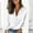White, variant on pstuiky Long Sleeve Tshirts Shirts for Women Fashion V-Neck Solid Color Women'S Clothing Business Casual Loose Fit Button Fashion Clothing Workout Tops for Women