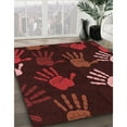 thumbnail image 3 of Ahgly Company Machine Washable Indoor Rectangle Transitional Fire Brick Red Area Rugs, 2' x 4', 3 of 7