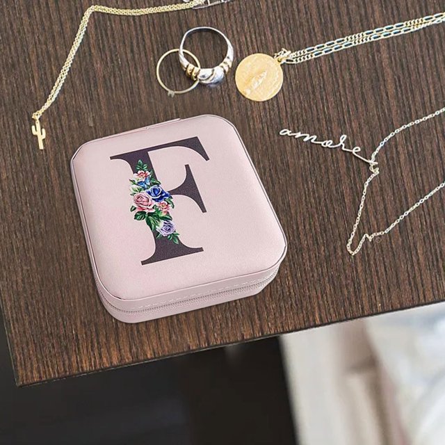 Birdeem 26 Letters Earring Jewelry Display Storage Box Case Organizer Flannel Tray Holder Gift