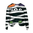 thumbnail image 4 of Towmus Halloween Sweatshirts for Women Fall Casual Crewneck Pullover Tops Oversized Graphic Print Long Sleeve Sweatshirt, 4 of 4