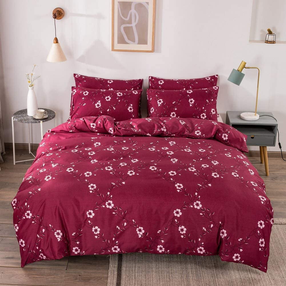 Details about   Quilt Cover 3 Piece Set Bed Sheet Flower Quilt Bed Cover Pillowcase King Size 