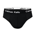 thumbnail image 4 of HXWCHs Mid Rise Men's Underwear – Comfortable Breathable Soft Briefs for Everyday Wear Solid Color Trunks with Smooth Breathable Fabric for Men XXXXXL Black, 4 of 5