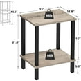 thumbnail image 3 of End Table, Set of 2, Side Table, Nightstand, 2-Tier Storage Shelf, Sofa Table for Small Space, Living Room, Bed Room, 3 of 16