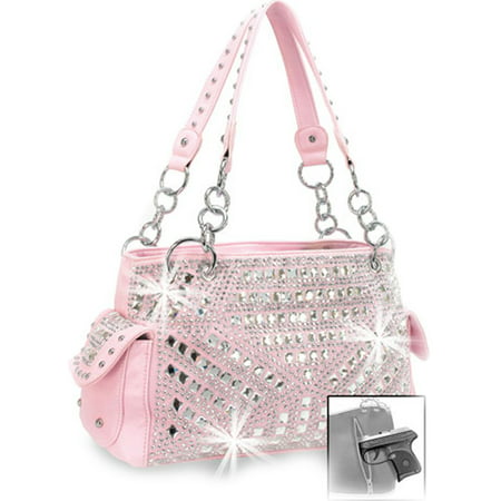 Zzfab Gem Studded Rhinestone Concealed and Carry Purse (Best Carry On Purse)