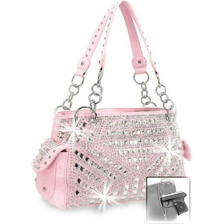 Zzfab Gem Studded Rhinestone Concealed and Carry Purse