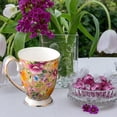 thumbnail image 4 of Bone China Coffee Tea, 300ml Bone China Tea, Floral Bone China Coffee, Portable Floral Tea Mugs, Durable Ceramic Floral Coffee Tea Mugs, Multi-Purpose Floral Coffee Mugs for Coffee Tea Cups Tea Mugs, 4 of 7