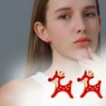 thumbnail image 3 of Fiudx Pendientes Navideños, Conjunto de Joyas y Diseño Festivo, Elegantes Accesorios para Las Orejas, Ideales para Fiestas y Banquetes, Regal Navideño para Mujer, Incluye Un Par., 3 of 4