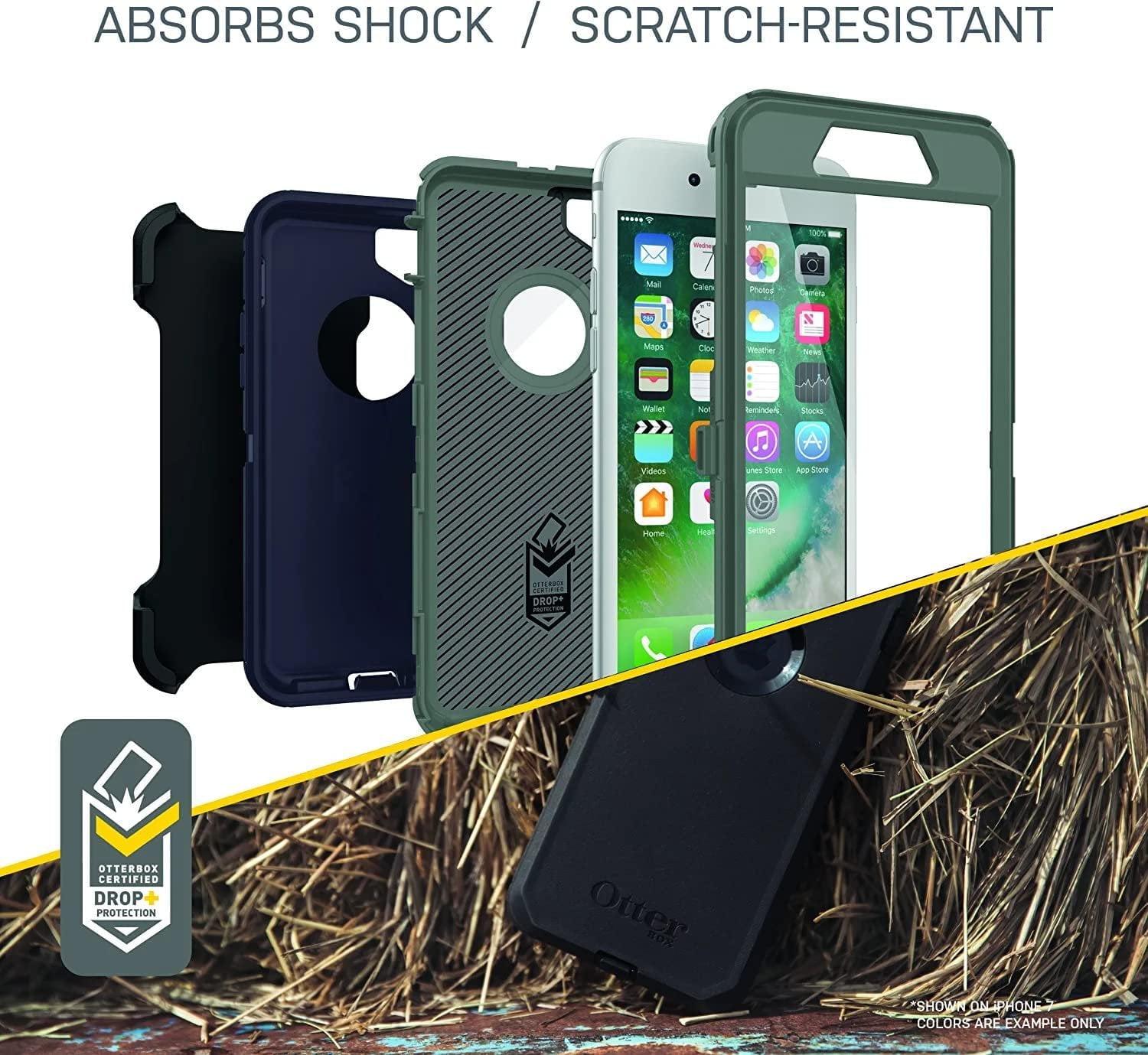 OtterBox Shockproof Rugged Cell Phone Case for iPhone 7/8 and SE, Multicolor