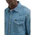 thumbnail image 5 of Wrangler® Men's Regular Fit Long Sleeve Denim Shirt, S-2XL, 5 of 5
