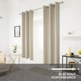 thumbnail image 6 of Deconovo Grommet Blackout Curtains 2 Panels, Noise Reducing, Light Beige, 42W x 63L Inch, Thermal Insulated Energy Saving Window for Dining Room, 6 of 6