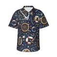 thumbnail image 2 of Camisas hawaianas para hombre, camisas de manga corta con estampado de anclas de hongos, camisas de playa para vacaciones de verano, camisas lindas de dibujos animados para mujeres y niños, 2 of 5