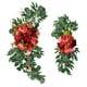 thumbnail image 3 of Flores artificiales rústicas, decoración de arco, arreglo floral, vegetación decorativa, guirnaldas florales para dormitorio, ventana, , Rosa oscuro perfecl Guirnalda de arco de boda, 3 of 8